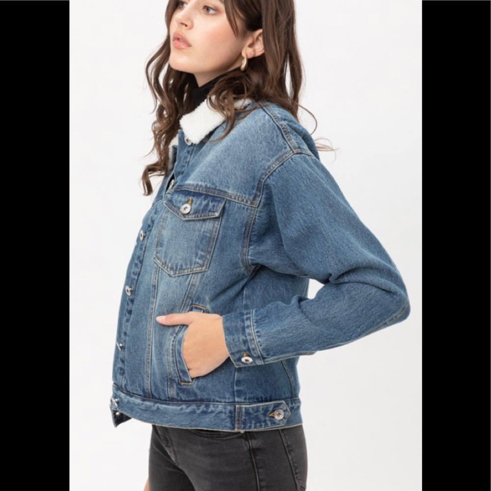 Denim Sherpa jacket